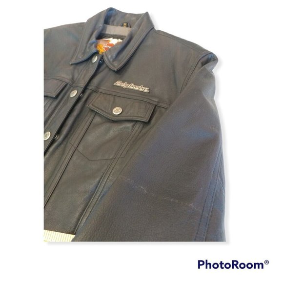 Women's Medium M Harley-Davidson Leather Jacket Embroidered - Picture 9 of 9